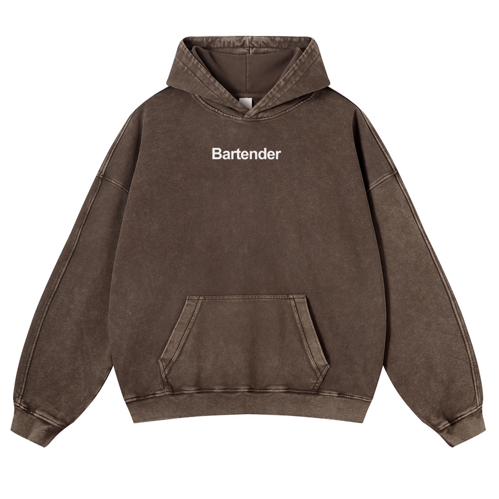 Bartender Printed Vintage Washed Hoodie-moweekender