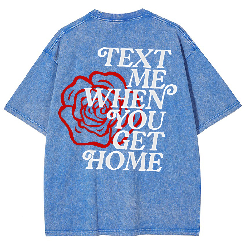 Text Me Vintage Snowflake Washed T-Shirt-moweekender