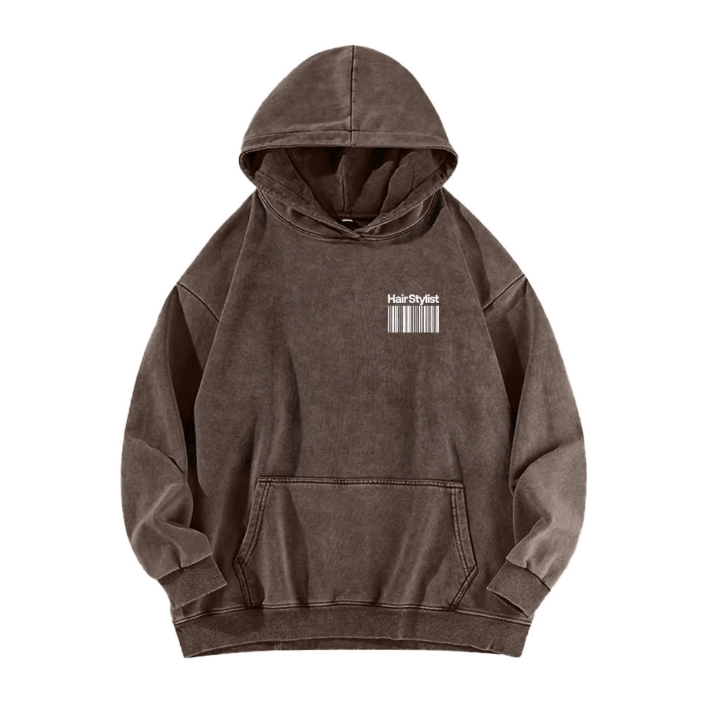 Hair Stylist Washed Hoodie-moweekender