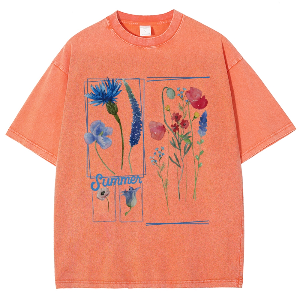 Florist Unisex Fit Washed T-Shirt-moweekender