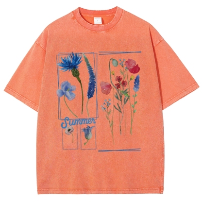Florist Unisex Fit Washed T-Shirt-moweekender