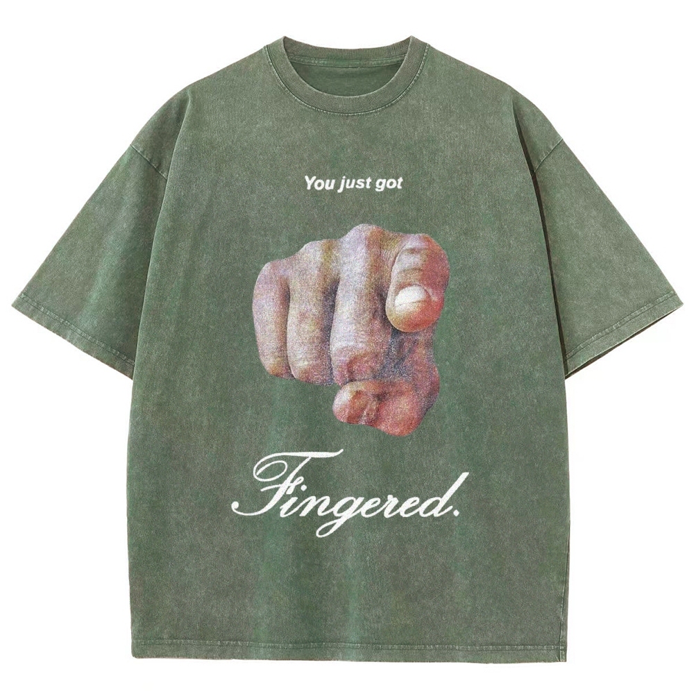 You Just Got Fingerd Vintage Snowflake Washed T-Shirt-moweekender