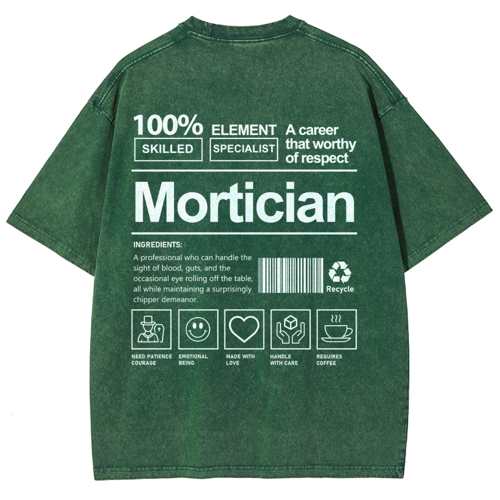 Mortician Unisex Fit Washed T-Shirt-moweekender