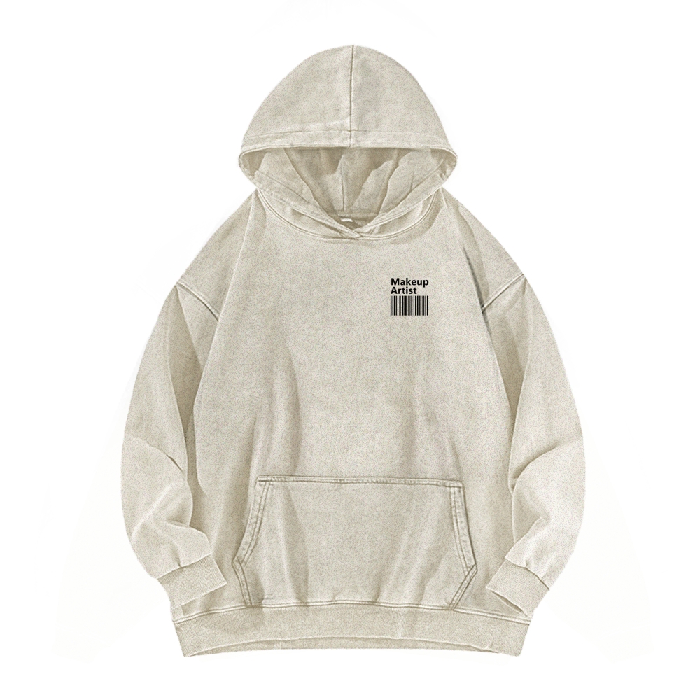 Makeup Artist Casual Washed Hoodie-moweekender