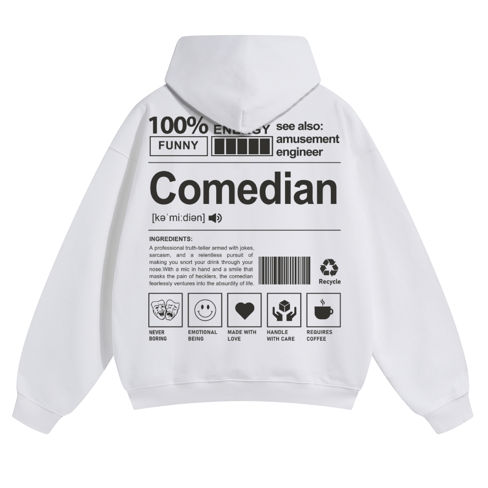 Comedian Unisex Casual Anime Print Hoodie-moweekender