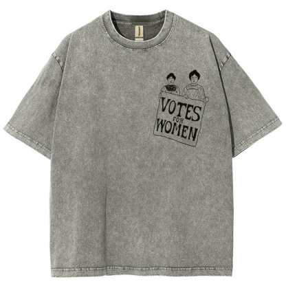 Vote Women Vintage Snowflake Washed T-Shirt-moweekender