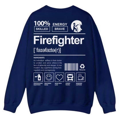 Firefighter Casual Crewneck Sweatshirt-moweekender