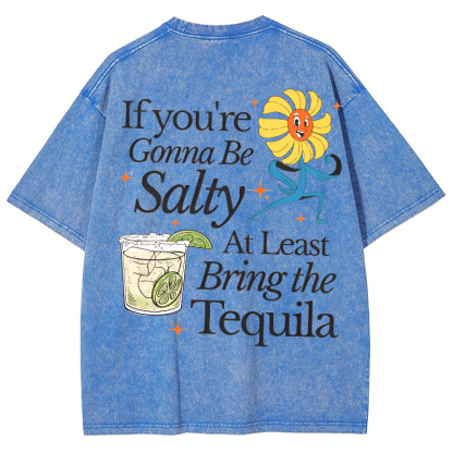 Bring the Tequila Vintage Snowflake Washed T-Shirt-moweekender