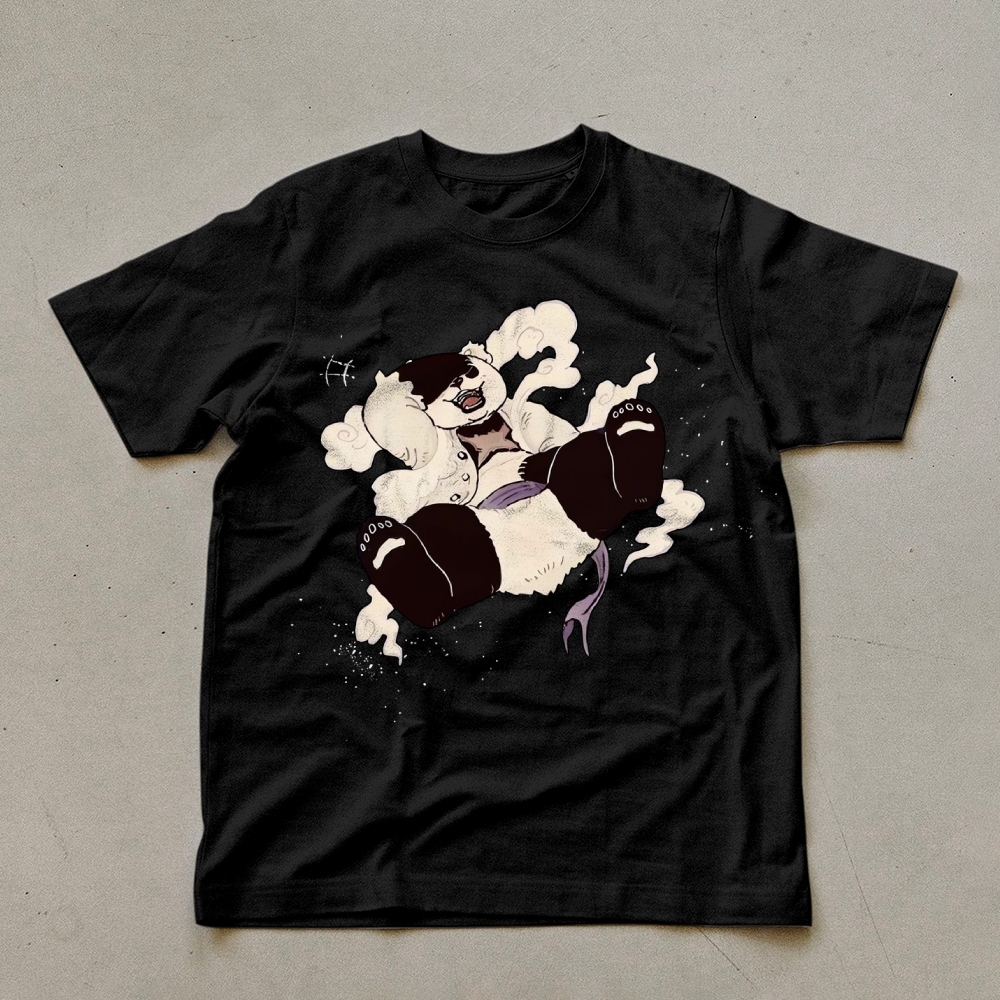 Panda Casual Pattern Unisex Prints T-Shirt-moweekender