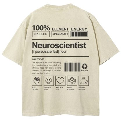 Neuroscientist Unisex Fit Washed T-Shirt-moweekender