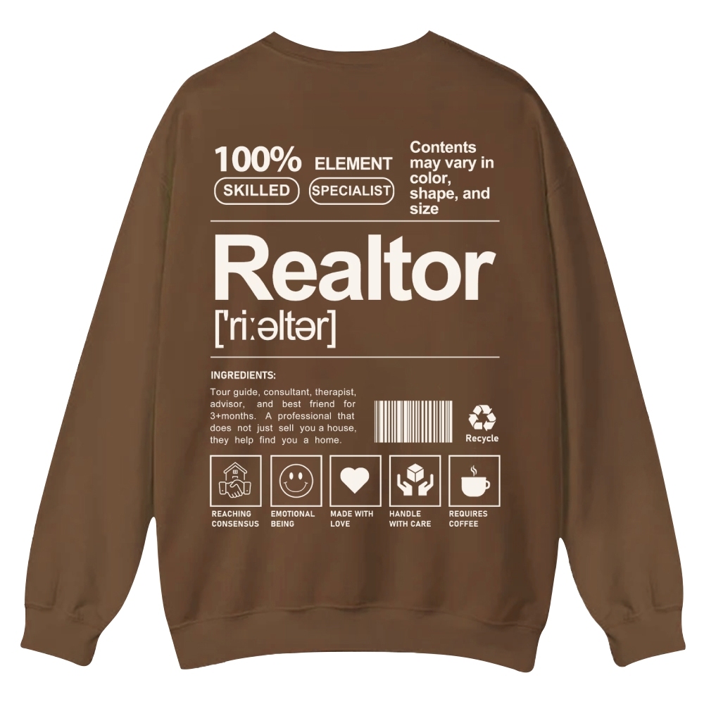 Realtor Casual Crewneck Sweatshirt-moweekender