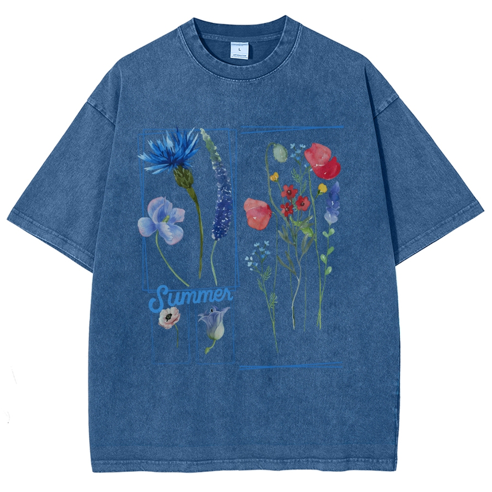 Florist Unisex Fit Washed T-Shirt-moweekender