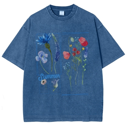 Florist Unisex Fit Washed T-Shirt-moweekender