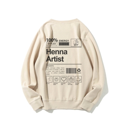 Henna Artist Casual Crewneck Sweatshirt-moweekender