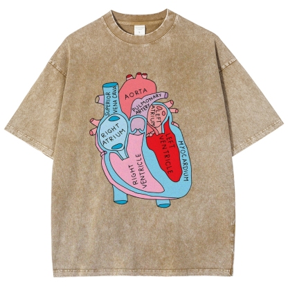 cardiology Unisex Fit Washed T-Shirt-moweekender