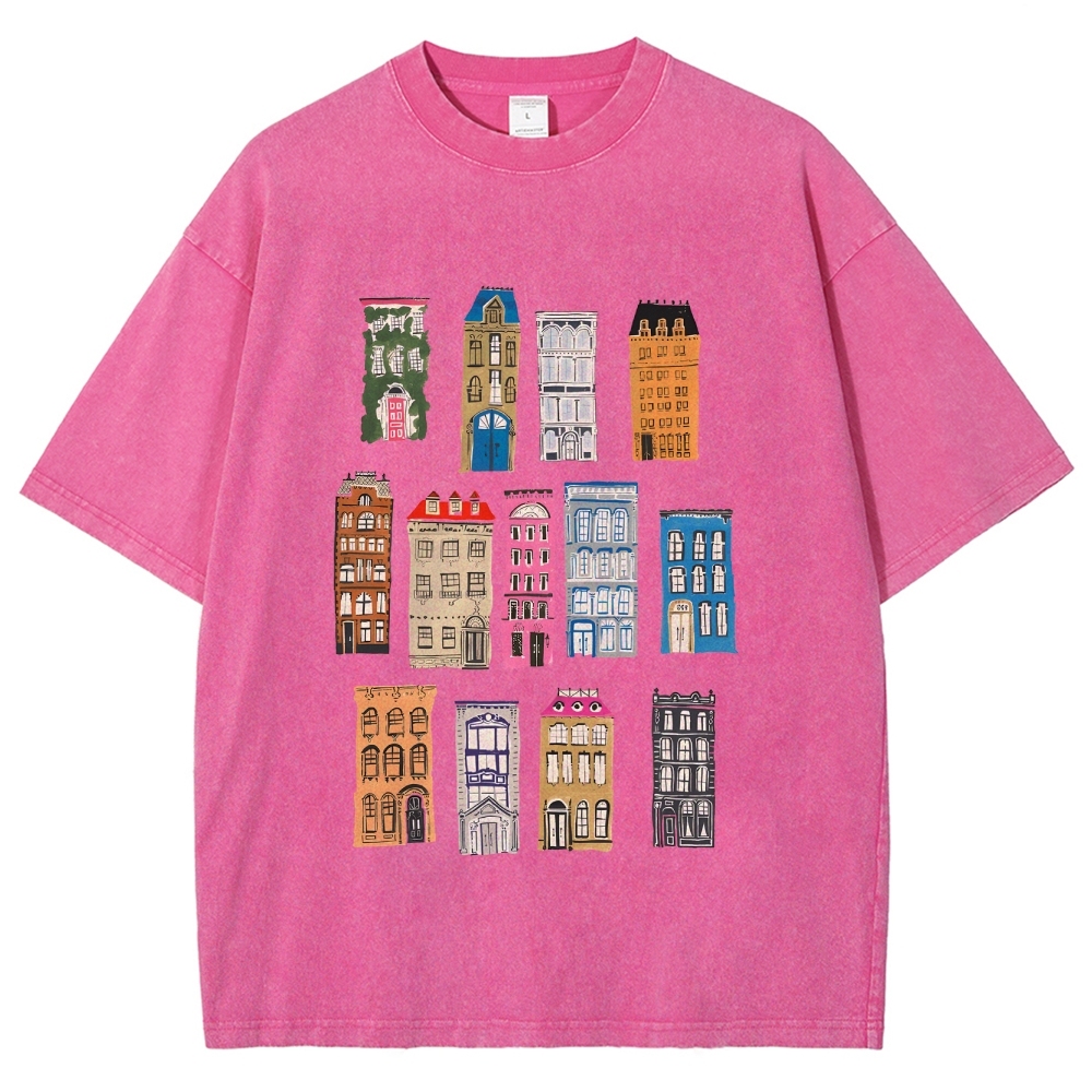 architecture Unisex Fit Washed T-Shirt