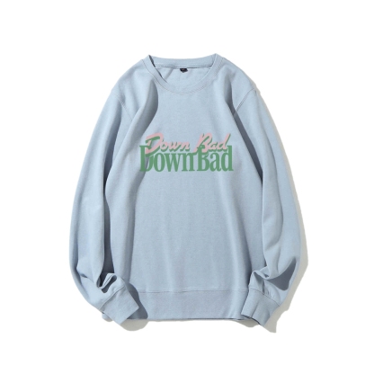 Down Bad Crying At The Gym Casual Crewneck Sweatshirt-moweekender