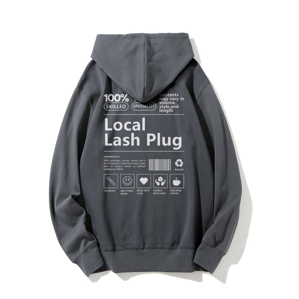 Local Last Plug Long Sleeved Hoodie-moweekender