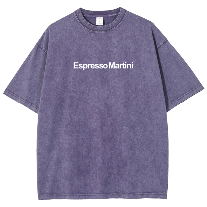 Espresso Martini Unisex Fit Washed Oversized T-Shirt-moweekender
