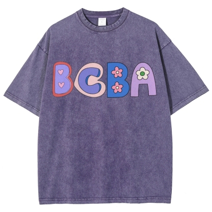 BCBA Board certified behavior analyst Unisex Fit Washed T-Shirt-moweekender