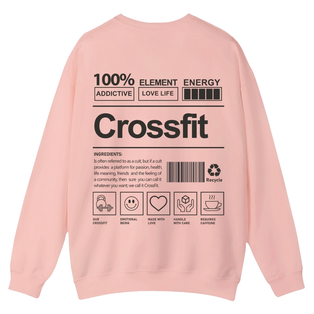 Crossfit Printed Crew Neck Sweatshirt-moweekender
