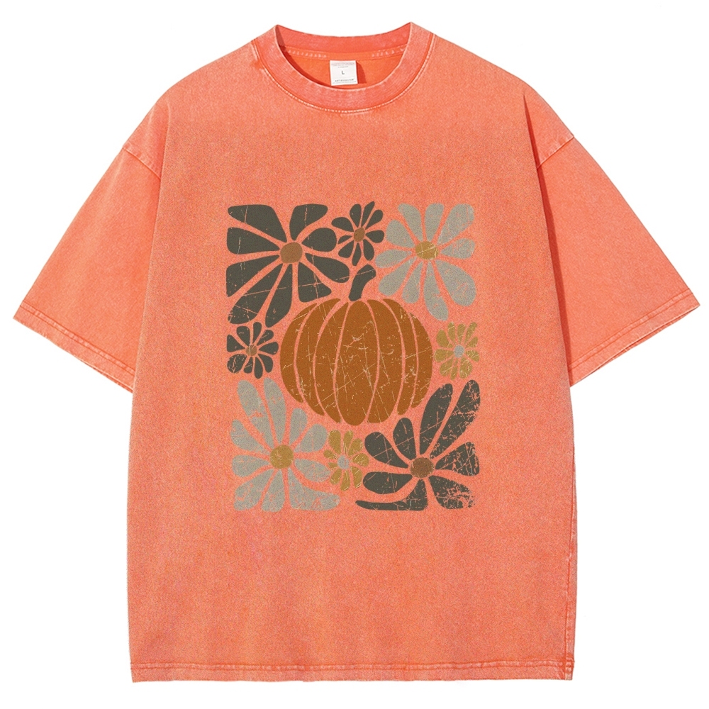 Flowers Unisex Fit Washed T-Shirt-moweekender
