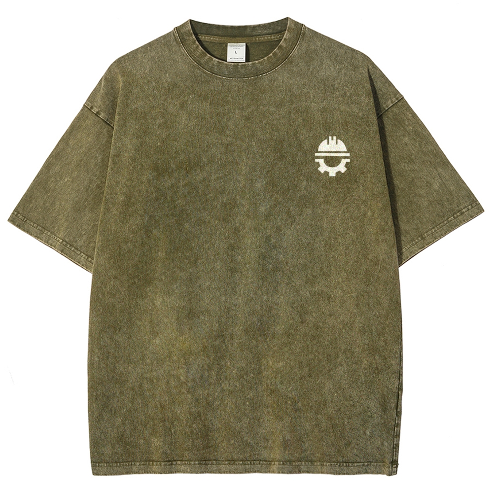 Civil Engineer Washed Vintage Short Sleeves T-Shirt-moweekender