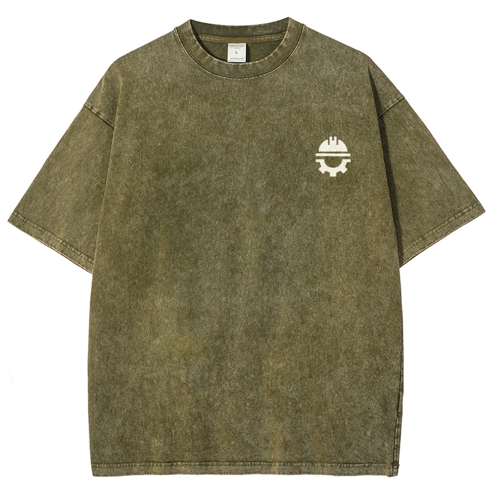 Civil Engineer Washed Vintage Short Sleeves T-Shirt-moweekender