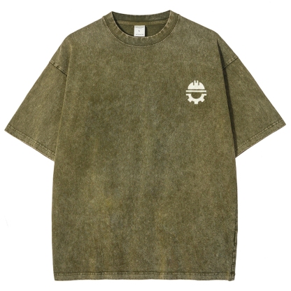 Civil Engineer Washed Vintage Short Sleeves T-Shirt-moweekender