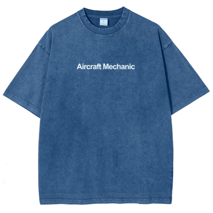 Aircraft Mechanic Unisex Fit Washed T-Shirt-moweekender