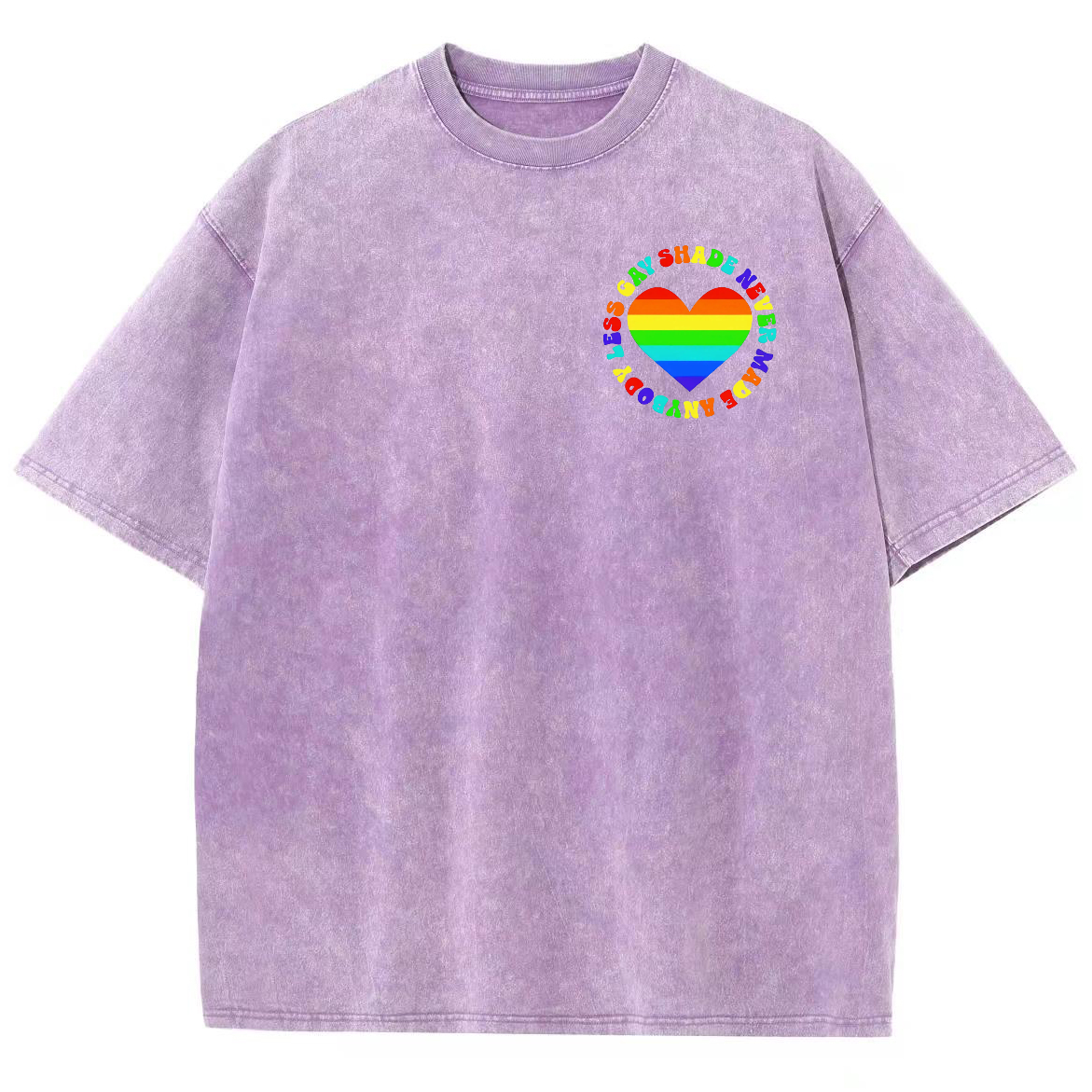 Shade Never Made Anyboday Less Gay Unisex Fit Washed Oversized T-Shirt-moweekender