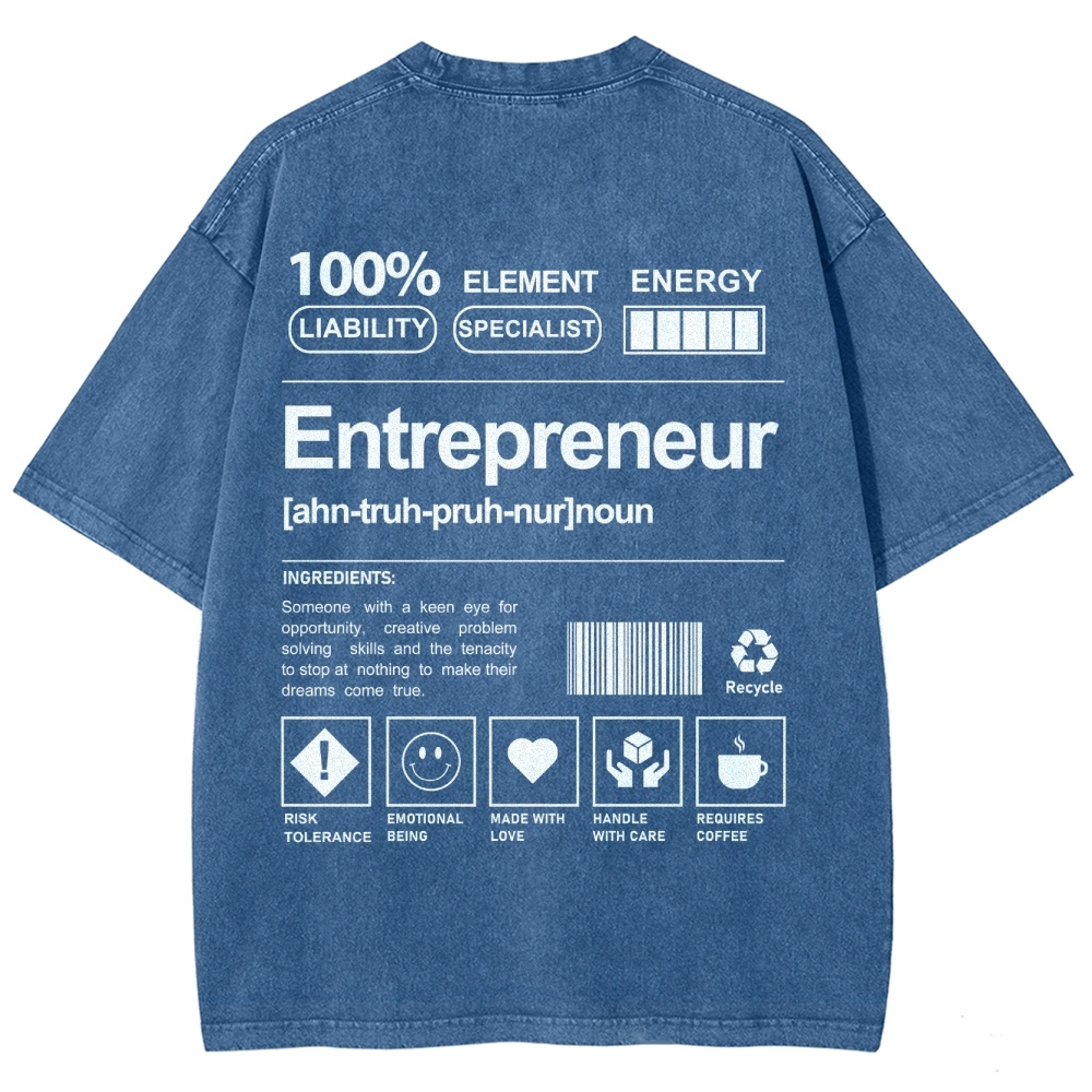 Entrepreneur Unisex Fit Washed T-Shirt-moweekender