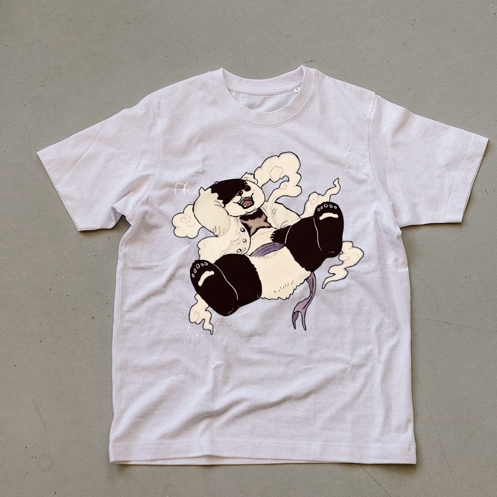 Panda Casual Pattern Unisex Prints T-Shirt-moweekender