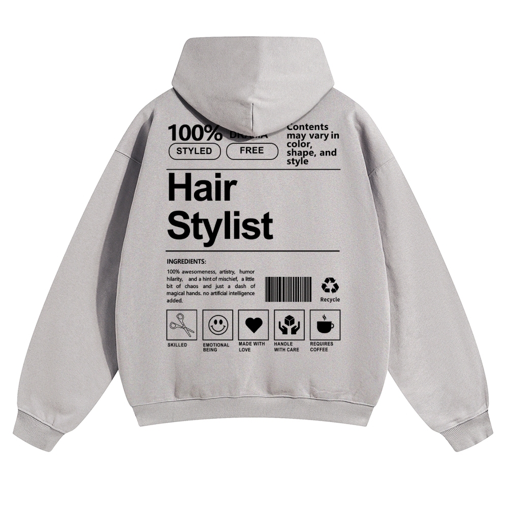 Hair Stylist Pattern Unisex Casual Anime Print Hoodie-moweekender