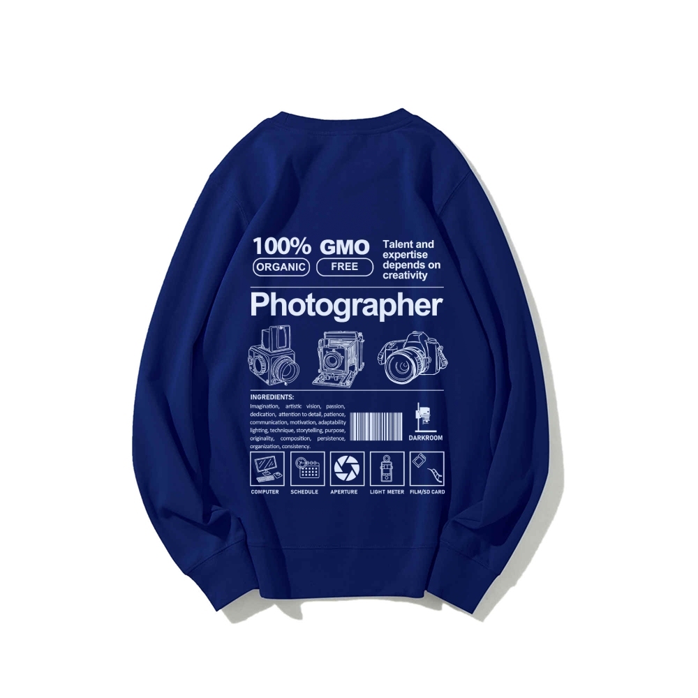 Photographer Casual Crewneck Sweatshirt-moweekender
