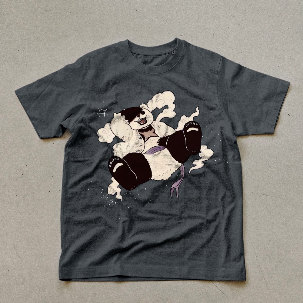 Panda Casual Pattern Unisex Prints T-Shirt-moweekender