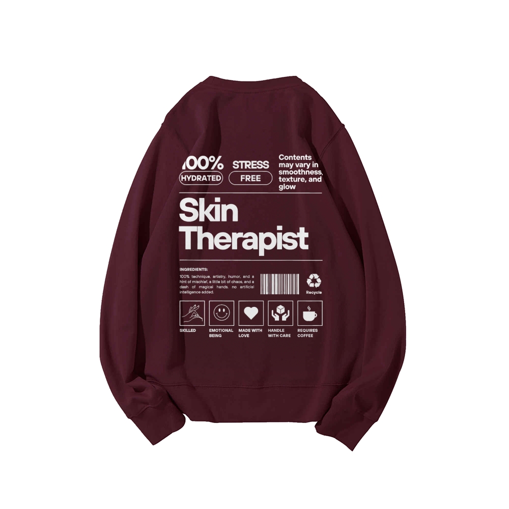 Skin Therapist Crew Neck Long Sleeve Sweatshirt-moweekender