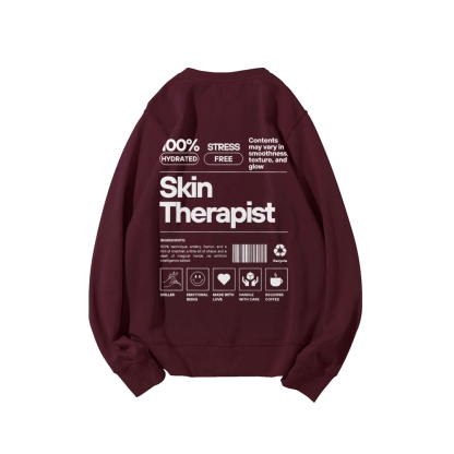 Skin Therapist Crew Neck Long Sleeve Sweatshirt-moweekender