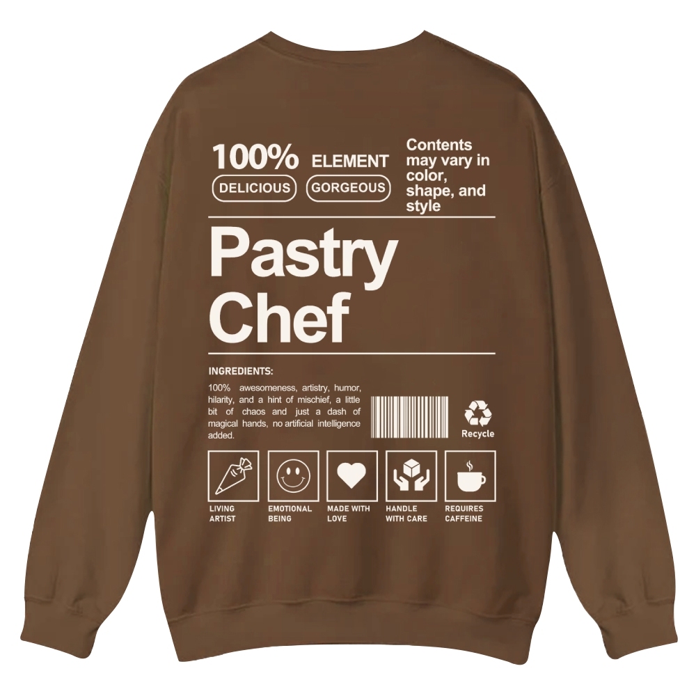 Pastry Chef Casual Crewneck Sweatshirt-moweekender