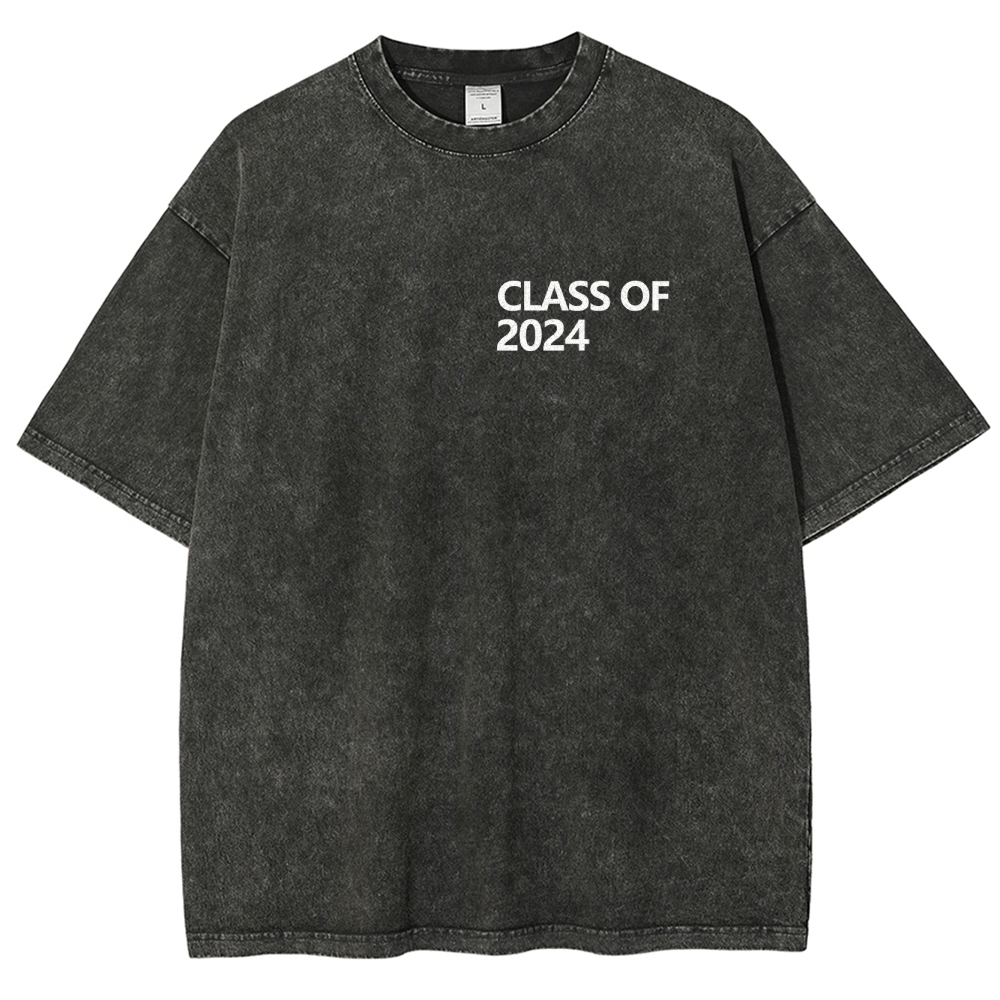 CLASS OF 2024 UNISEX FIT WASHED T-SHIRT-moweekender