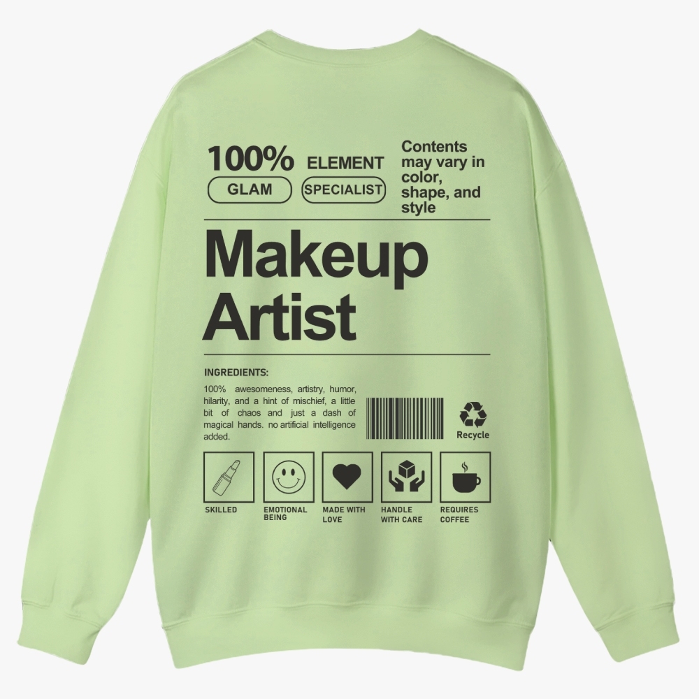 Makeup Artist Casual Crewneck Sweatshirt-moweekender