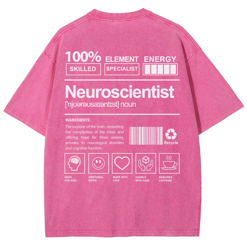 Neuroscientist Unisex Fit Washed T-Shirt-moweekender
