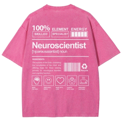 Neuroscientist Unisex Fit Washed T-Shirt-moweekender