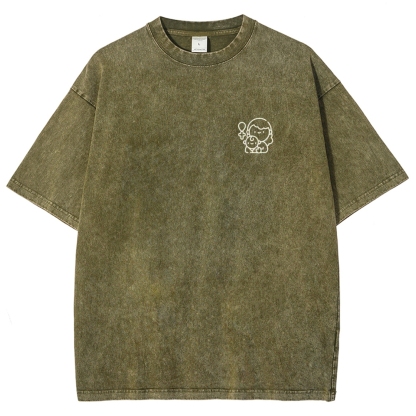 Godmother Unisex Fit Washed T-Shirt-moweekender