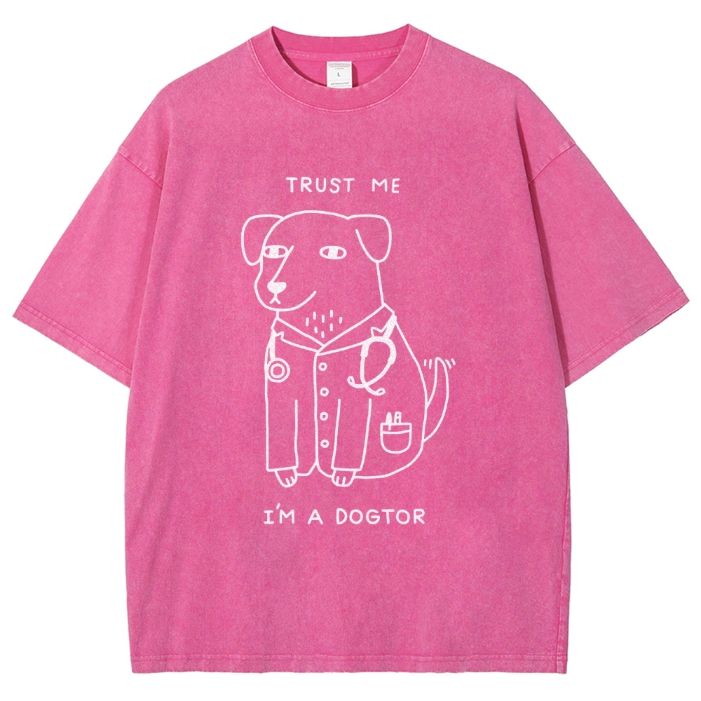 Pet Doctor Unisex Fit Washed T-Shirt-moweekender