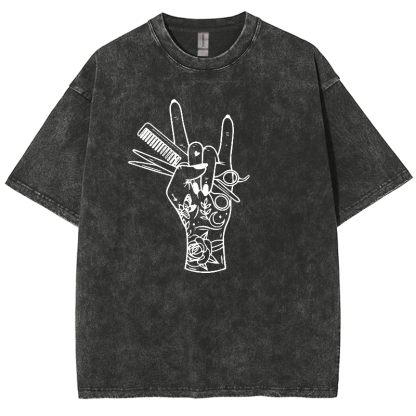 Hair Stylist Unisex Fit Washed T-Shirt-moweekender