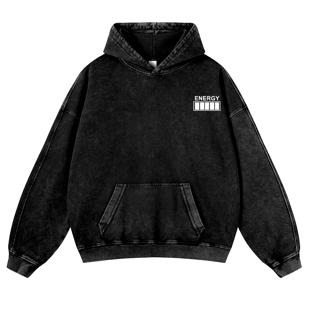 QR Code Customized Unisex Fit Washed Hoodie