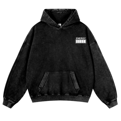 QR Code Customized Unisex Fit Washed Hoodie