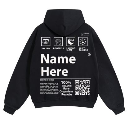 QR Code Customized Unisex Solid Hoodie