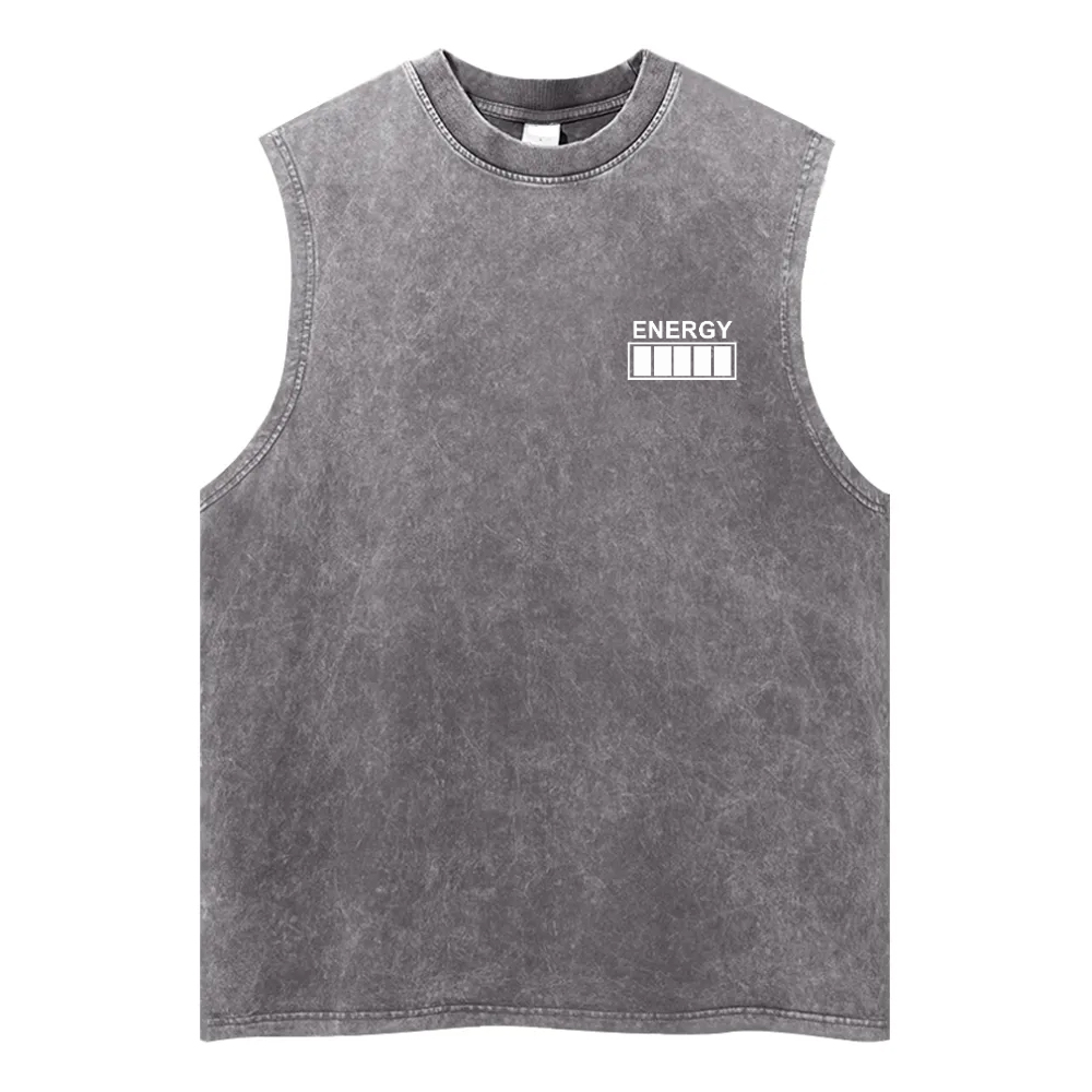 Customized Washed Fitness Tank Top